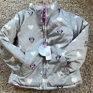 Gap toddler reversible Minnie Mouse jacket. 4T. New with tag.